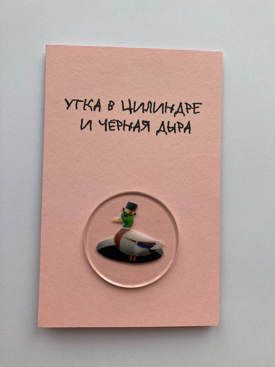 Значок "Утка в цилиндре и черная дыра"