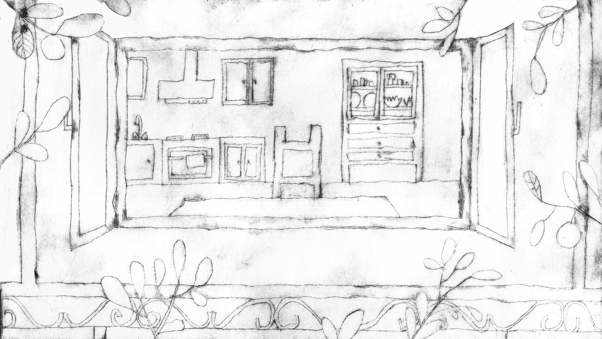 Вид на окно. Серия к фильму "Уход в лес"