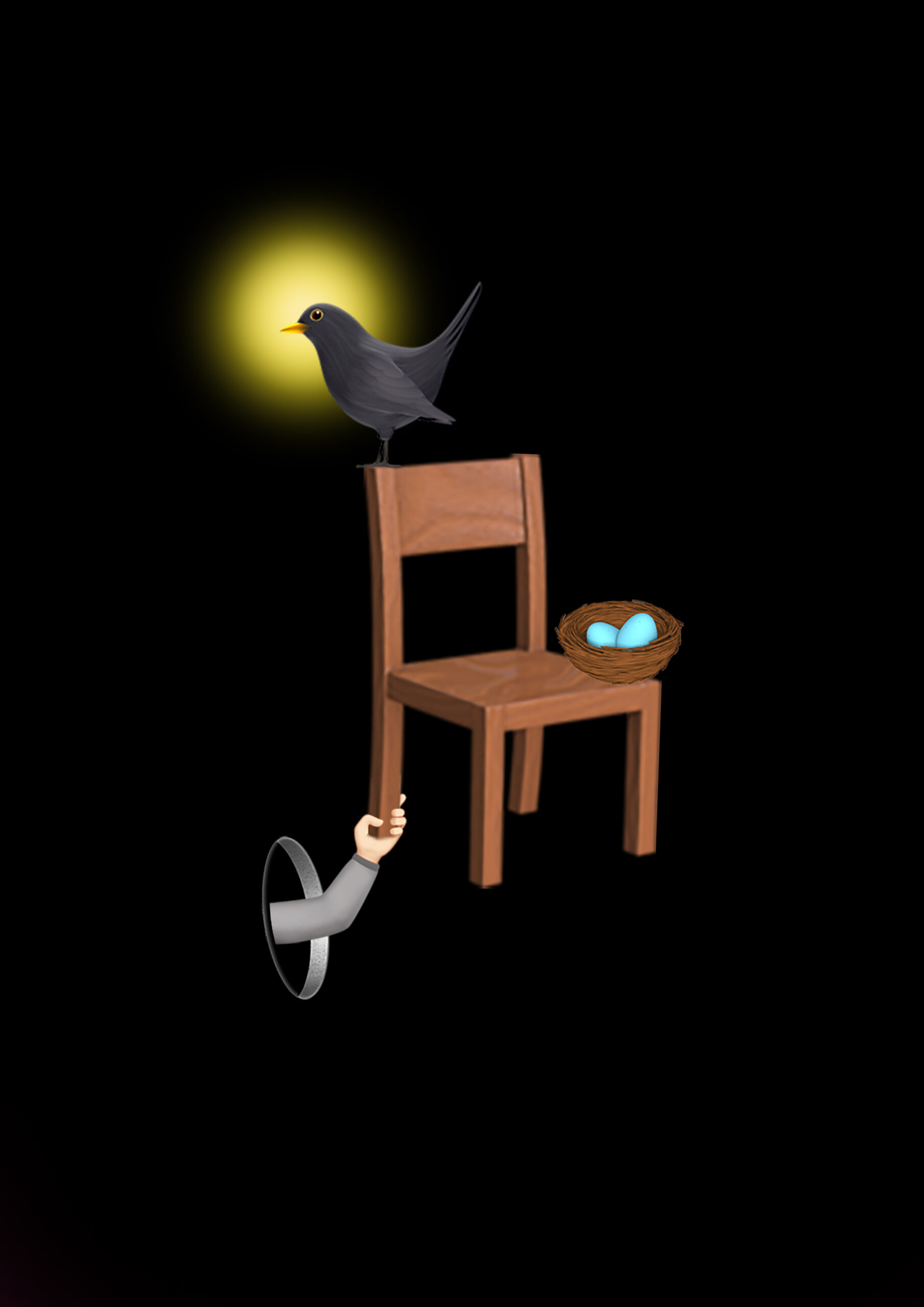 «Рука со стулом и птицей» из серии «Горизонт событий»